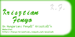 krisztian fenyo business card